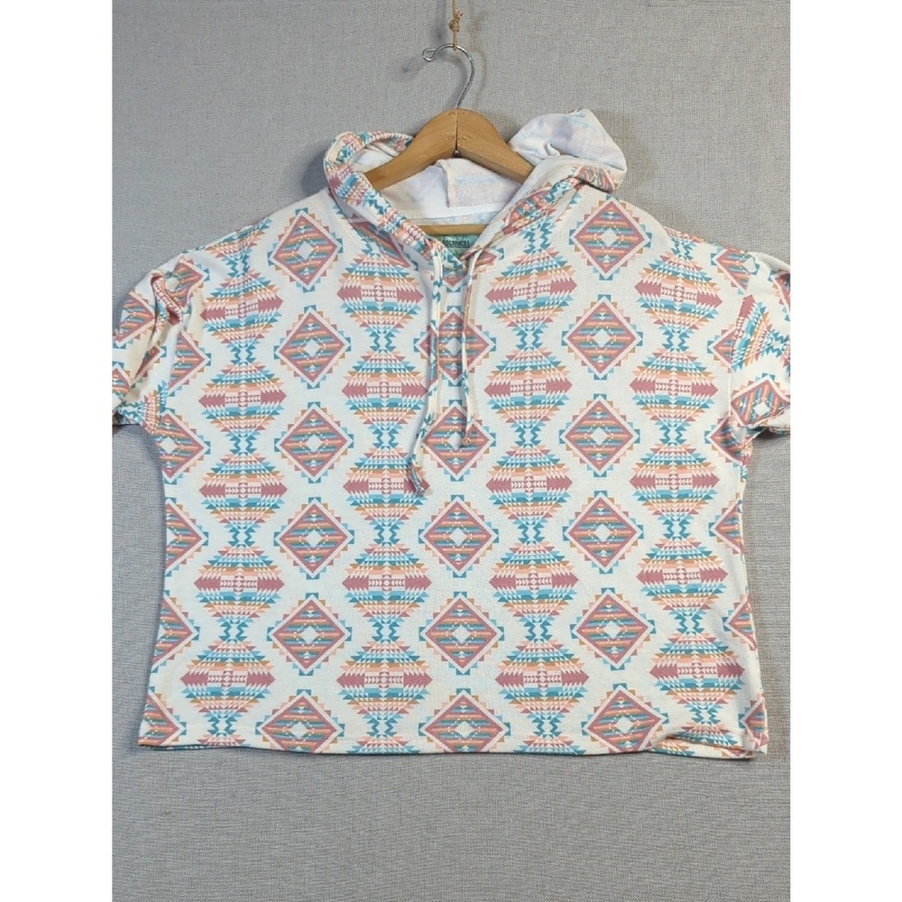 Range Rock & Roll Denim Aztec Hoodie Women's Large SUPER‎ SOFT